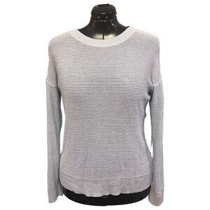 Jessica 100% Cotton Soft Relaxed Fit Loose Knit Sweater in Pastel Baby Blue